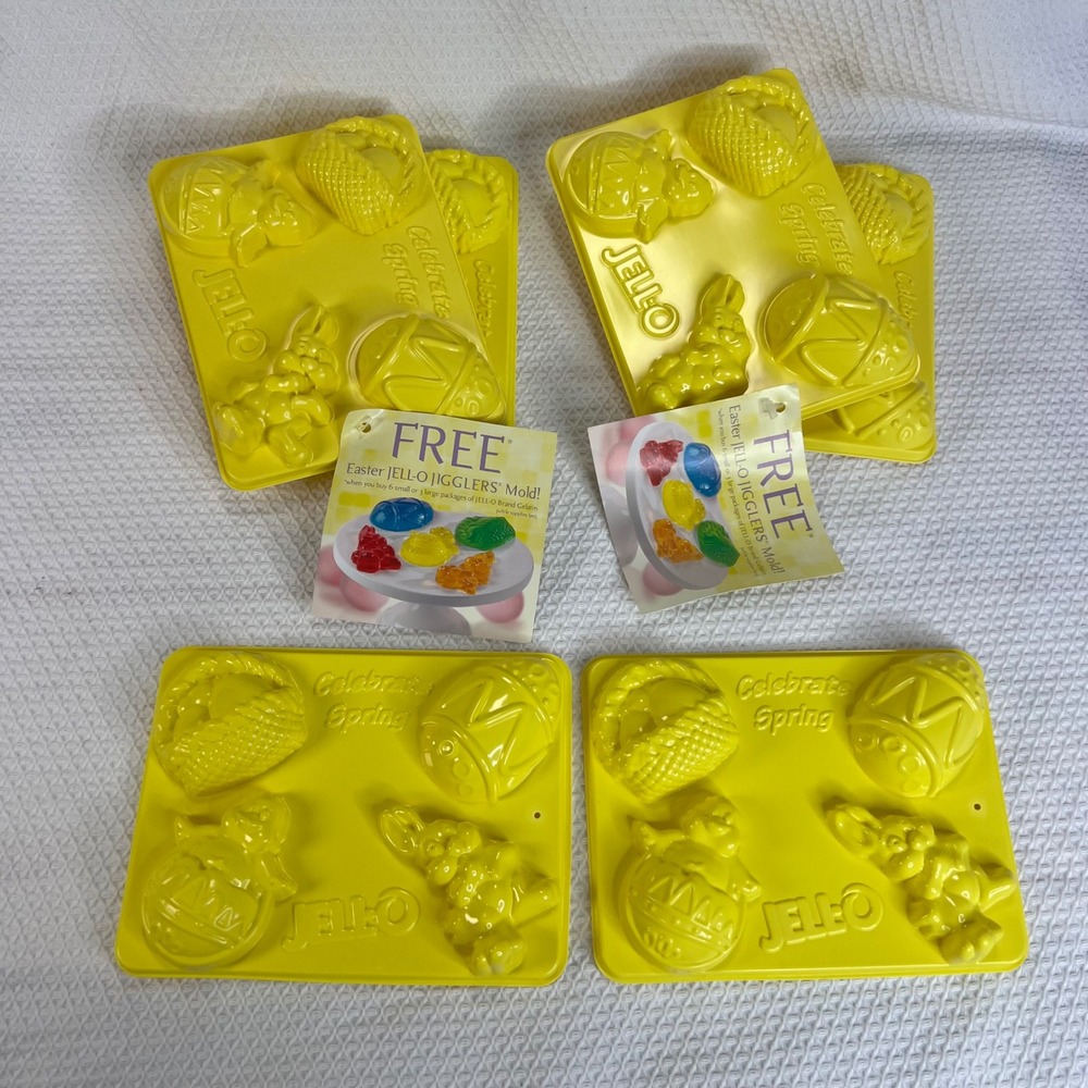 Jell-O Jigglers Easter Molds Lot of 6 Vintage Celebrate Spring Bunny New & Used